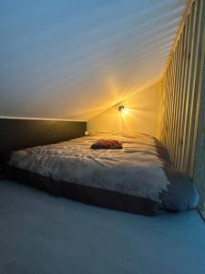 比斯卡罗斯Bienvenue chez Oslo的一间卧室,卧室内配有一张大床
