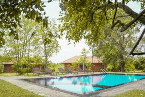 锡吉里亚Foresta Resort Sigiriya的房屋前的游泳池