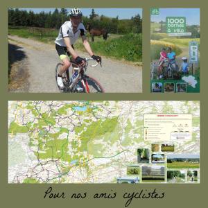 弗罗夏佩勒La cabane du berger du parc national ESM的骑着自行车的人的两张照片拼在一起