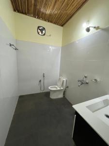 Jyoti GaonManas Jungle Retreat的一间带卫生间和水槽的浴室