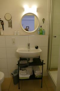 孔茨Apartment Am Markt 13的一间带水槽和镜子的浴室