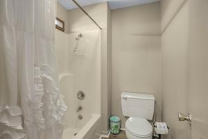 格尔夫海岸Sail House East by Vacation Homes Collection的白色的浴室设有卫生间和淋浴。