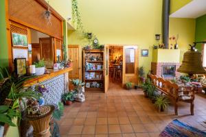 劳哈尔德亚恩达拉斯阿米雷-阿普哈拉家庭乡村酒店的一间有植物的房间