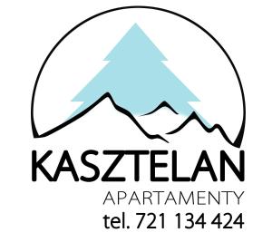 下乌斯奇基Villa Kasztelan的蓝峰山地公司的标志