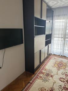 PožegaApartment Bella 2的一间配有平面电视和地毯的客房