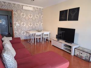 阿尔布费拉MSHomes Corcovada的带沙发、电视和桌子的客厅