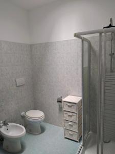 皮佐Aurora的浴室配有卫生间、盥洗盆和淋浴。