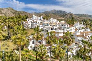 内尔哈Las Palmas 15C Oasis Properties的享有棕榈树白色大房子的空中景致