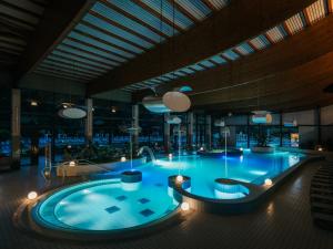 多莱尼斯凯托普利采克里斯塔尔酒店的大楼内的大型游泳池