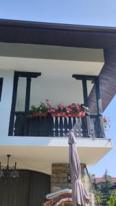 阿巴纳西Гери2的一个带花盒的房屋阳台