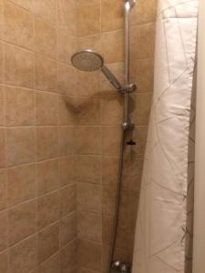 沙尔内卡Caparica Holidays的浴室内配有淋浴和头顶淋浴