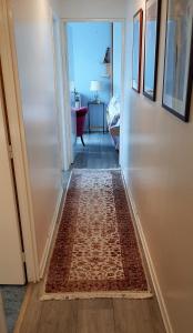 皮托Appartement avec Terrasse à Puteaux 92的走廊上,房间地板上铺着地毯