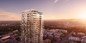 阿德莱德Luxury Top Level 1 Bedroom Apartment with Stunning View in Adelaide CBD - 1 minute walk to Rundle mall - Free Wifi & Netflix的城市高楼 ⁇ 染