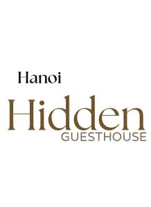 河内Hanoi Hidden Guest House的写着鱼叉的花朵房子的标志