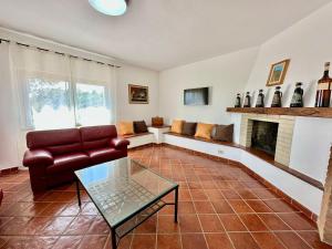 圣温琴佐Villa San Bartolo的带沙发和壁炉的客厅