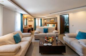 阿瓦诺斯SIGNATURE GARDEN AVANOS Hotel & SPA的客厅配有2张沙发和1张床