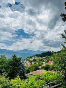 KríkellonΤΟ ΑΡΧΟΝΤΙΚΟ的享有以山脉为背景的小镇美景。