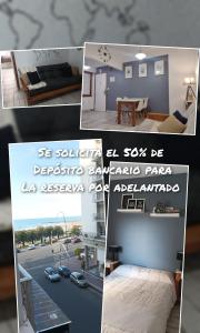 马德普拉塔Departamento vista al mar Playa Las Toscas的房屋四张照片的拼贴