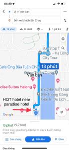 下龙湾Tuần Châu HQT的带有地图的手机屏幕截图