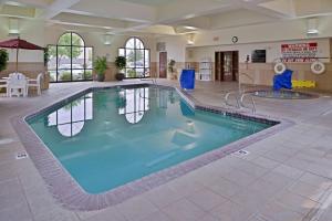 默里迪恩博伊西子午线汉普顿套房旅馆的在酒店房间的一个大型游泳池