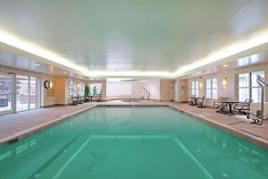 奥尔巴尼奥尔巴尼希尔顿惠庭套房酒店的在酒店房间的一个大型游泳池