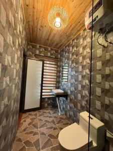 Sa PảTavanparadise homestay的一间带卫生间和窗户的浴室