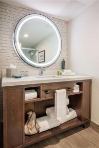 RossmoorDoubleTree by Hilton Monroe Township Cranbury的一间带水槽和镜子的浴室