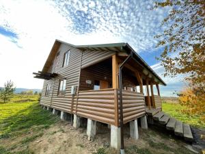 BorysxawAVALON - Котедж на озері的草地上的大型小木屋