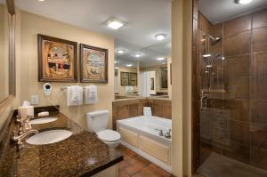 默特尔比奇North Beach Resort & Villas的浴室配有卫生间、盥洗盆和淋浴。