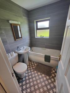 基拉尼Old Killarney的浴室配有卫生间、盥洗盆和浴缸。