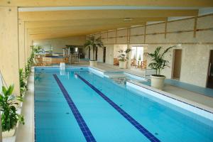 德布勒森里西姆德布勒森酒店的大楼内的大型游泳池