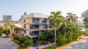 迈阿密海滩Urbanica Euclid的棕榈树建筑的空中景观
