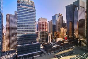 纽约Delta Hotels by Marriott New York Times Square的城市景观,拥有许多高高的建筑