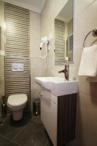 切什梅格伦酒店的浴室配有白色水槽和卫生间。