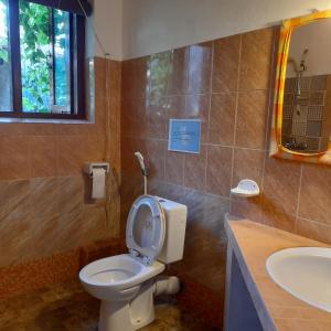 高尔Shoba Traveller's Tree的一间带卫生间和水槽的浴室