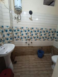 乌贾因Nain Guest House的一间带水槽和卫生间的浴室