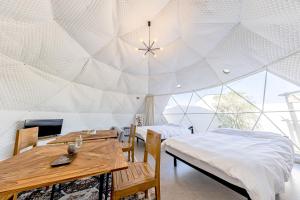 HasunumaInnocence Resort -in Chiba Resol-的一间设有蜘蛛网的天花板的房间