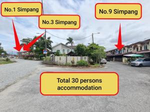 太平Air-home No135 Kampung Boyan, 3BR, 6pax Netflix的一条有标志的街道,上面写着“不,不,不,不”