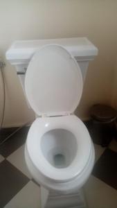 琅勃拉邦露塞公寓式酒店的浴室内有盖的白色厕所