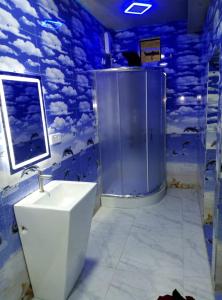 拜蒂克洛MSV Villa résidence home的带淋浴、卫生间和盥洗盆的浴室