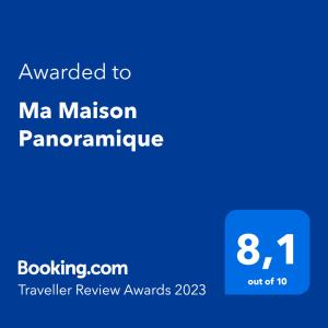 安泰伊-萨伊恩特-安德尔埃Maison Panoramique的蓝电话,短信被授予了Mat Mission Panomarine