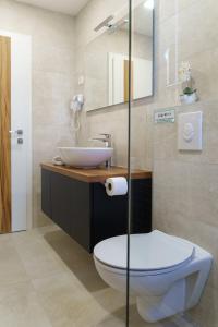 布雷拉Apartment Bikin Top Floor的浴室配有白色卫生间和盥洗盆。