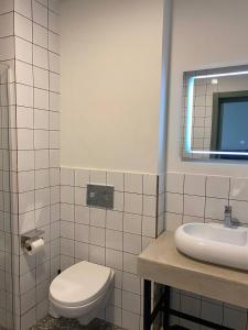 乌雷基H2O的一间带卫生间和水槽的浴室