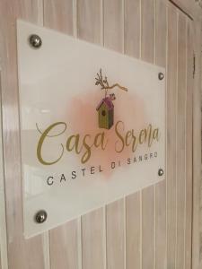 桑格罗堡Casa Serena的凯撒塞尔瓦德尔迪亚纳保护区标志