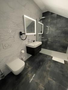 日利纳SP resort - Peter Sagan的浴室配有白色卫生间和盥洗盆。
