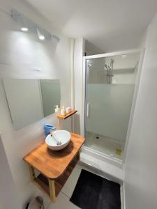 圣丹尼斯KAZANVIL的一间带水槽和淋浴的浴室