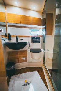 巴里DiscoverBoat - Pita - Exclusive Boat&Breakfast的一间带水槽和卫生间的小浴室