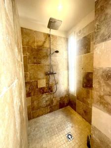 巴黎Le Cocon Parisien的带淋浴的浴室