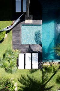 杰里科科拉Casa Elea的享有游泳池的顶部景色,游泳池拥有棕榈树