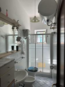 蓬扎Casa Talento的一间带水槽和卫生间的浴室